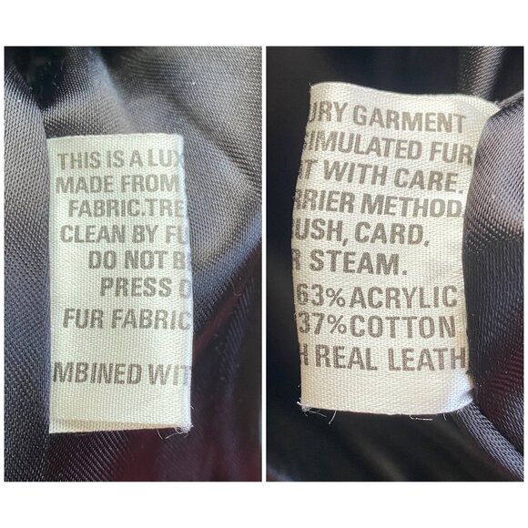 Vintage Lilli Ann Faux Fur Leather Trim Jacket 1960s England Sz M - Picture 7 of 11